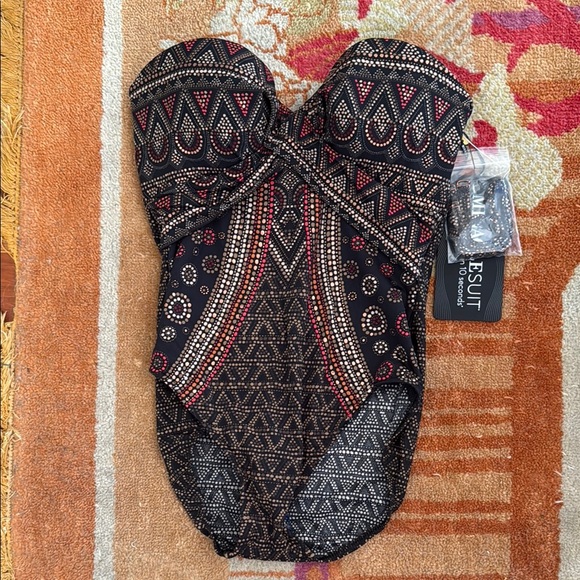 Miraclesuit one piece swimsuit sz 8 Byzantium Seville - Picture 3 of 5